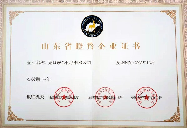 山东省瞪羚企业证书